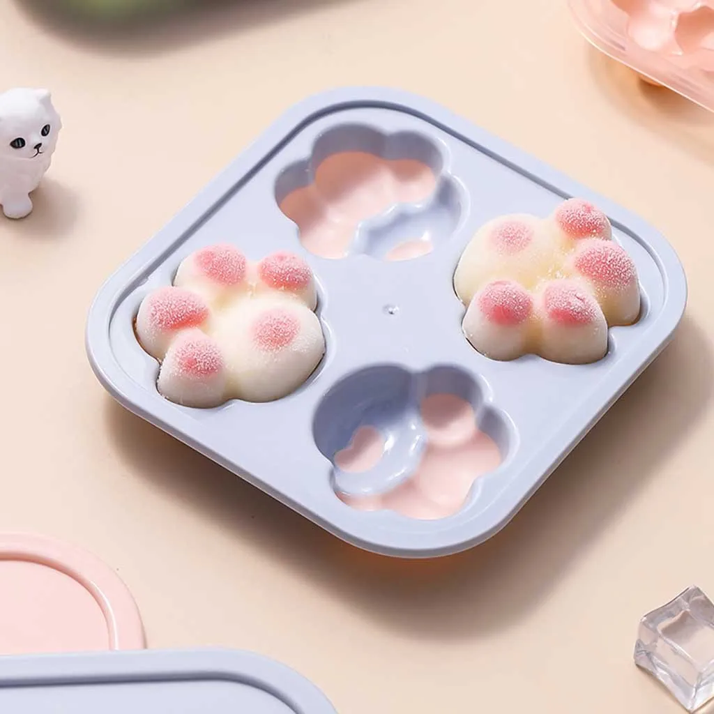 Силиконовая форма для мороженого в форме кошачьей лапы многоразовая DIY Форма