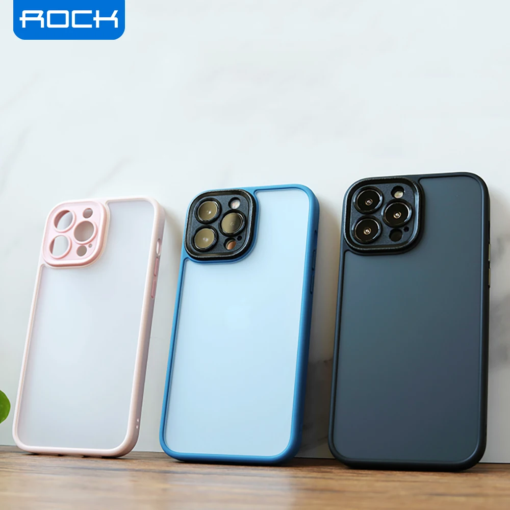

ROCK Full Lens Translucent Case for iPhone 13 Pro Max Cover Anti-knock Matte Bumper Case for iPhone 13 Pro PC Back Cover Capa