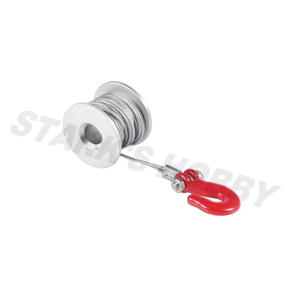 25T Gear Servo Winch Wheel Drum Steel Wires Trailer Hook for 1/10 RC Crawler Car TRX4 Axial SCX10 WRAITH D90 Tamiya CC01 |