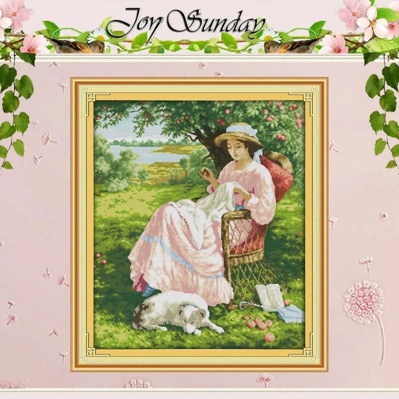 Женский Набор для вышивки крестиком под яблони набор рукоделия из 11 14CT оптовая