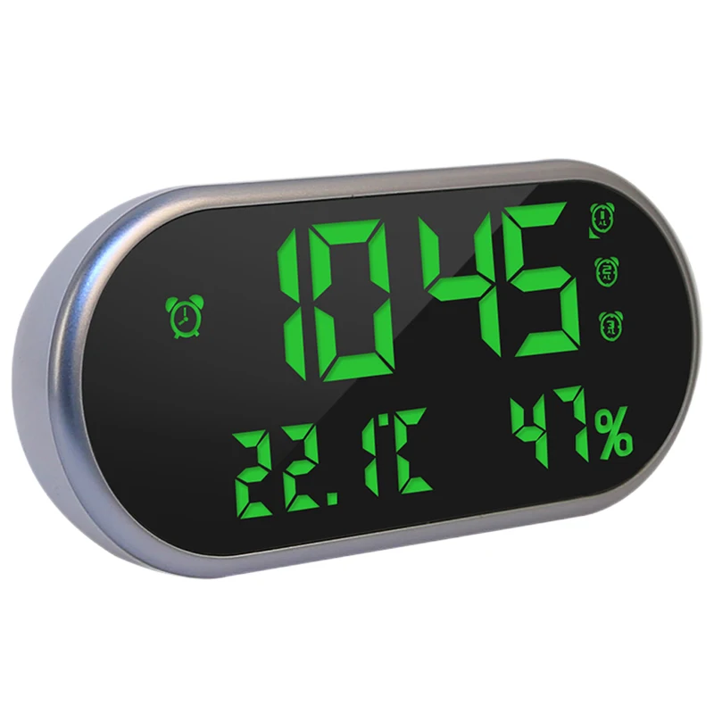 

Three Per M3 Indoor Temperature and Humidity Meter Electronic Clock Baby Room Pet Room Florist Sitting Room Alarm Clock