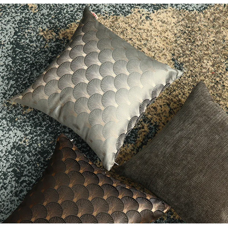 Роскошный Европейский жаккардовый наволочка темно-синий черный синий домашний