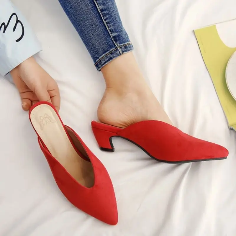 

Coolcept Plus Size 30-48 Women Office Ladies Sandals Party Sexy Pointed Toe Wedding Summer Shoes Woman Thin Heel Footwear