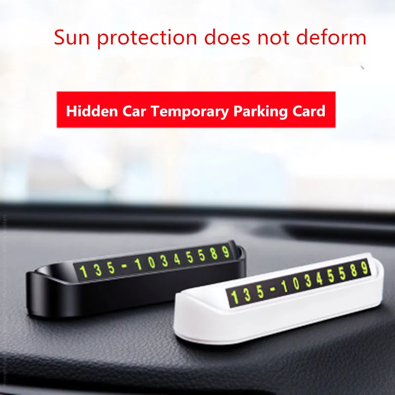 Светящаяся Автомобильная Временная парковочная карта 8 групп цифровая табличка
