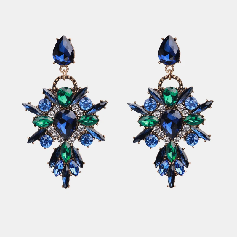 Ztech 32 дизайн синий кристалл/Кисточка/смолы Eearrings pendientes mujer moda Za новые большие массивные Оптовые аксессуары для ушей