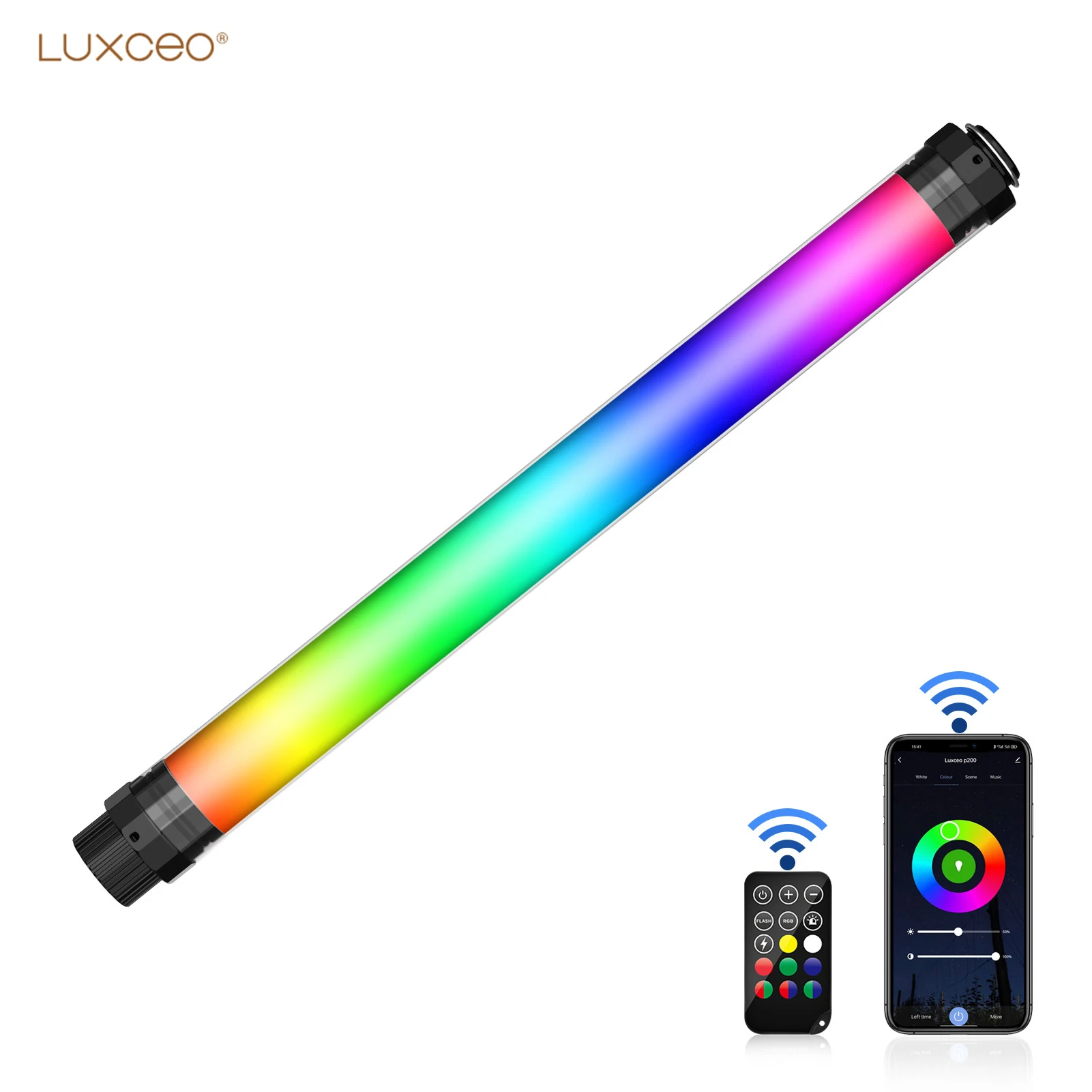 

LED Stick P7RGBPro RGB LED Video Light Full Color 3000k/5750k Light Wand Adjustable Brightness IP68 Battery APP for Photography