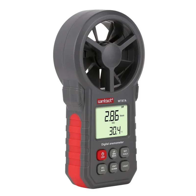 

Digital Anemometer Handheld Wind Speed Meter WT87A&B for Measuring Wind Speed, Temperature and Wind Chill with Backlight LCD