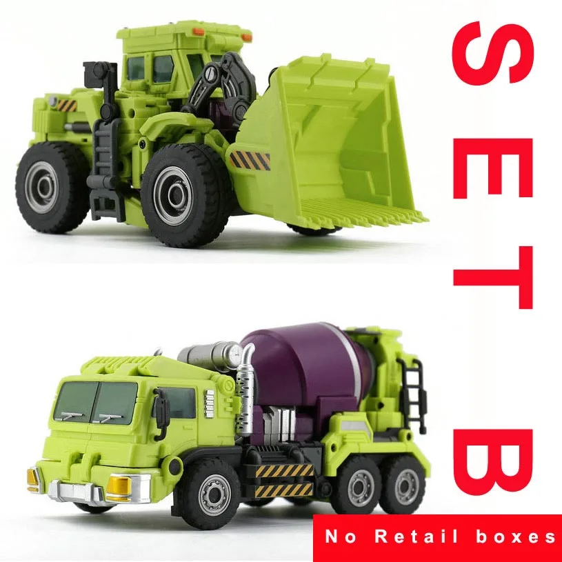 Set B - No Box JinBao Разрушитель трансформации G1 GT негабаритных 6в1 Bonecrusher скраппер Гравитация Mixmaster крюк ко фигурка Робот Игрушки - Цвет: Set B - No Box