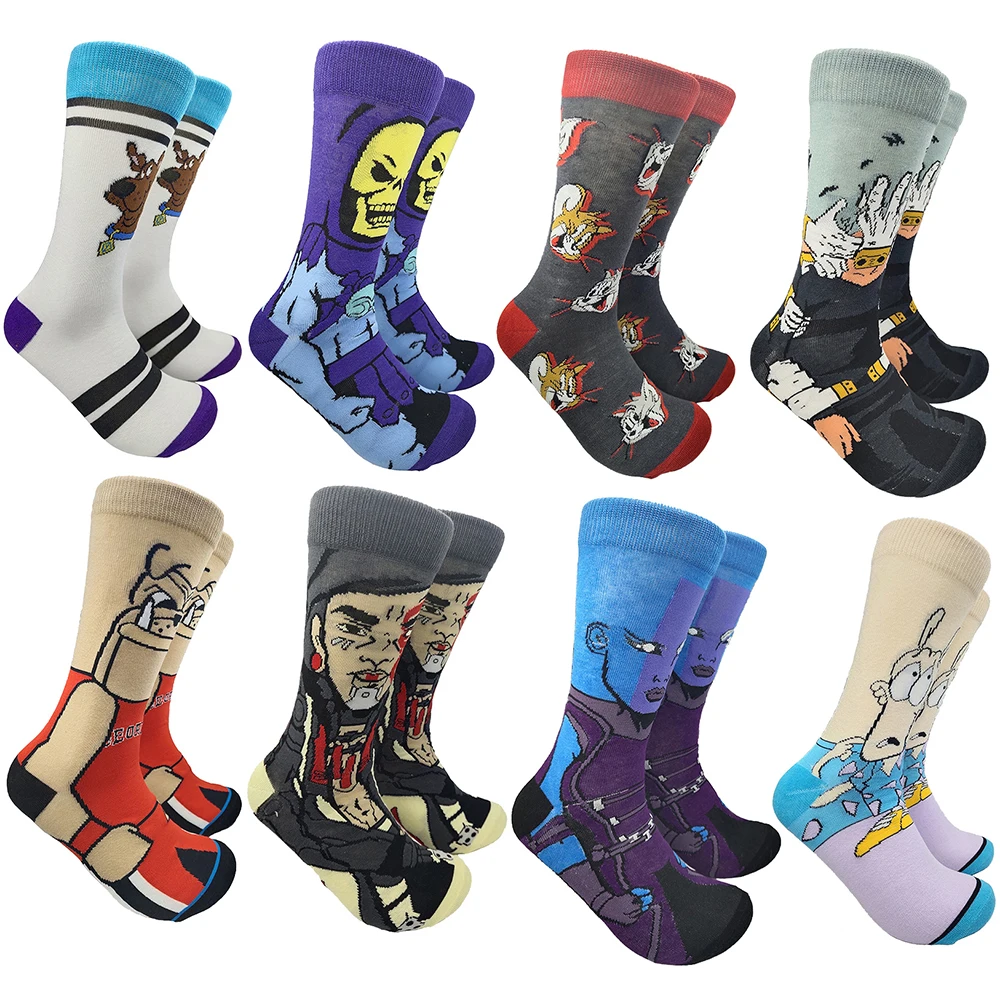 

Streetwear Anime Socks For Men Women Hip Hop Fashion Skate Meias Wholesale Dropshipping
