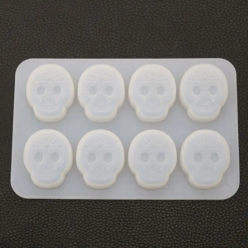 

Crafts Crystal Epoxy Mould Skull Shape DIY High Mirror Handmade Pendant Silicone Moulds Resin Mold Decoration