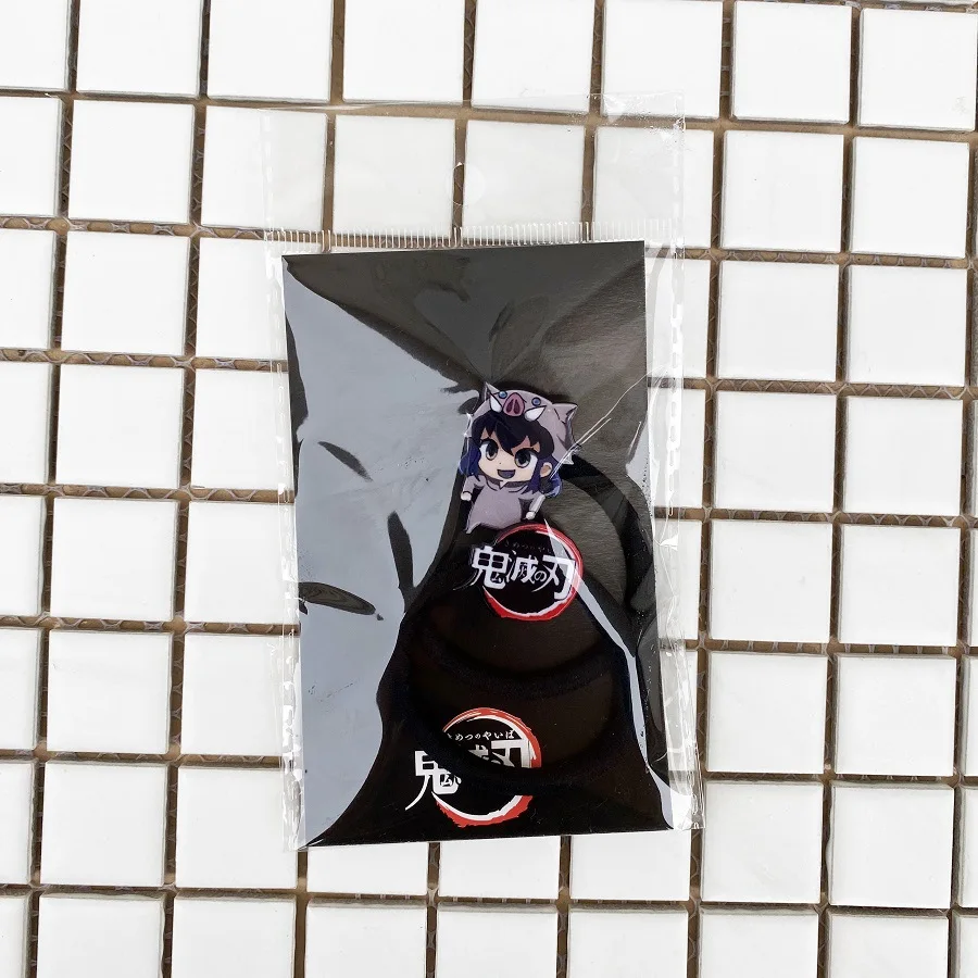 2Pcs/Set Anime Demon Slayer Kimetsu no Yaiba Hair Ropes Hair Ties Hair Bands Headwear Jewelry Accessories