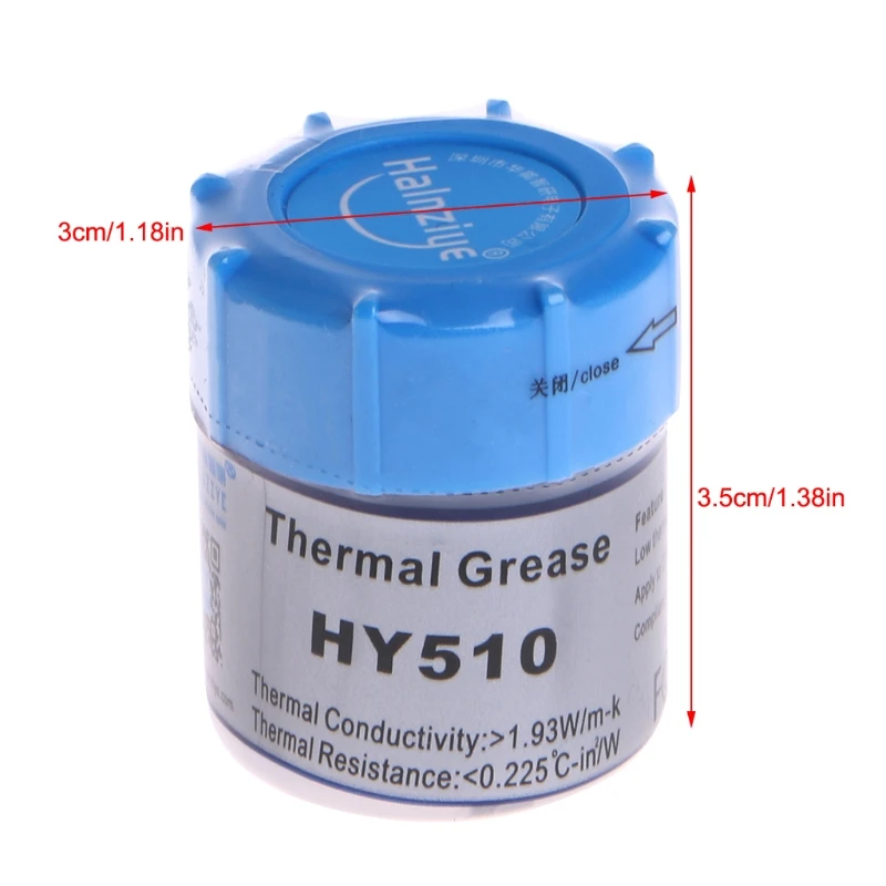 

10G HY510 Thermal Grease Compound Silicone CPU Heat Sink Cooling Paste Gray X6HB