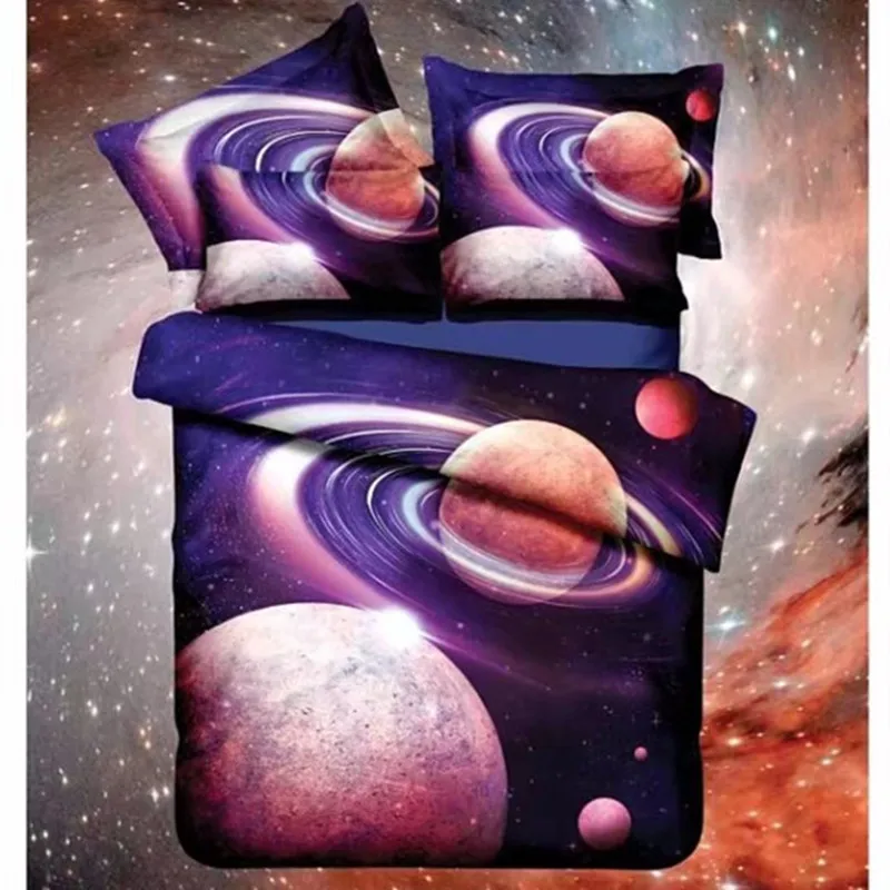 

Professional Hot 3d Galaxy Bedding Sets Twin/Queen/King Size Universe Outer Space Themed Bedspread Bed Linen Sheets Duvet Sky