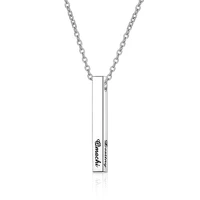new custom column pendant necklaces personalized 925 sterling silver jewelry carving name necklaces anniversary gifts
