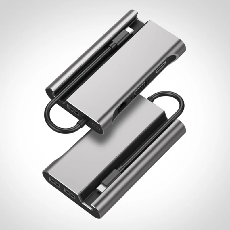 USB C ноутбук док-станция 3 0 VGA RJ45 PD концентратор HDMI порт подключения типа C:
