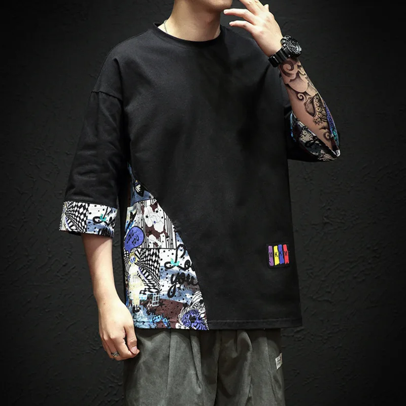 

ZAZOMDE Short Sleeve T Shirt Men 2021 Summer O-Neck White Black Top Tees Hip Hop Punk Rock Fashion Clothes OverSized M-5XL
