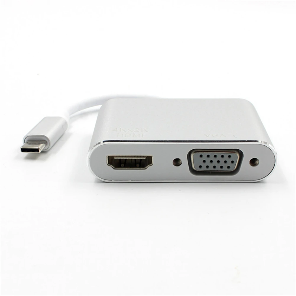 USB C к HDMI 4K VGA адаптер 3 1 type видео конвертеры для Macbook Pro серии ноутбука концентратор