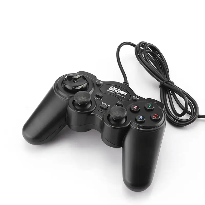 Проводной геймпад джойстик USB2.0 Shock Joypad геймпад игровой контроллер для ПК ноутбук компьютер для Win7/8/10/XP/Vista R20