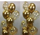 20 штук Хромированные Металлические цвета: золотистый, серебристый конфетти для воздушного шара комплект День рождения украшения для взрослых и детей гелий Globos воздушные шарики для свадебного декора