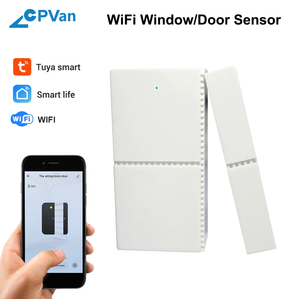 CPVan WIFI датчик для окон и дверей Smart Life APP детектор Android IOS контроль беспроводной