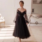 Женское свадебное платье с открытыми плечами, длинным рукавом и открытой спиной