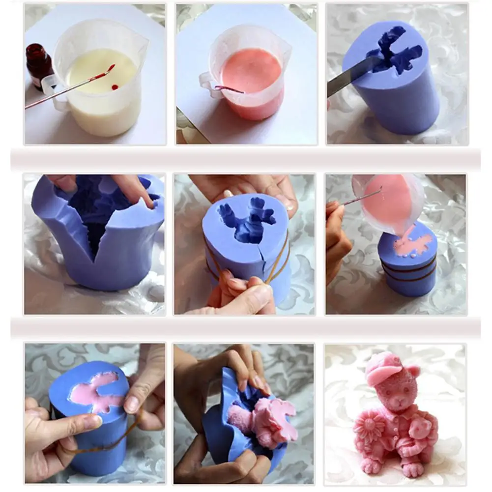 Птица Сика олень Рождество Санта DIY силиконовые формы мыло Соль скульптура форма