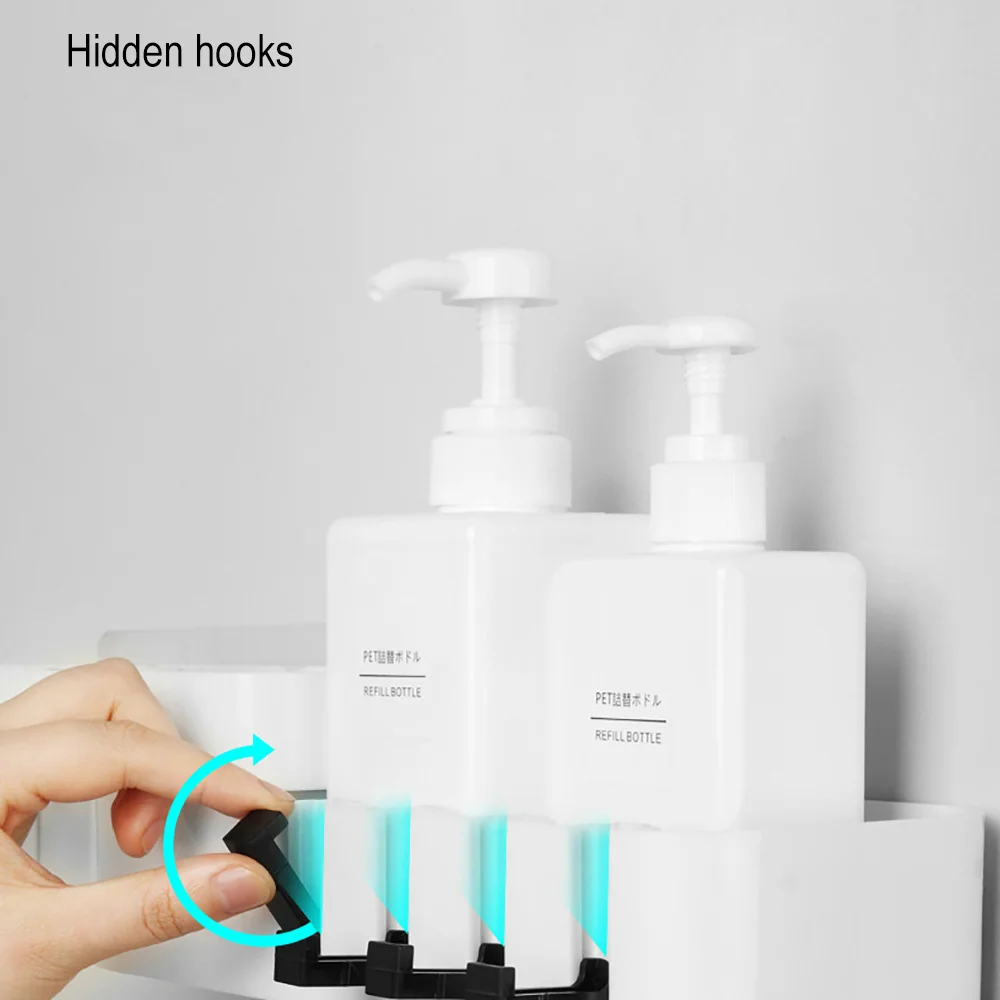 

Multifunction Corner Shower Shelf Bathroom Shampoo Shower Shelf Holder Kitchen NailFree Storage Rack Organizer Wall Mounted Rack