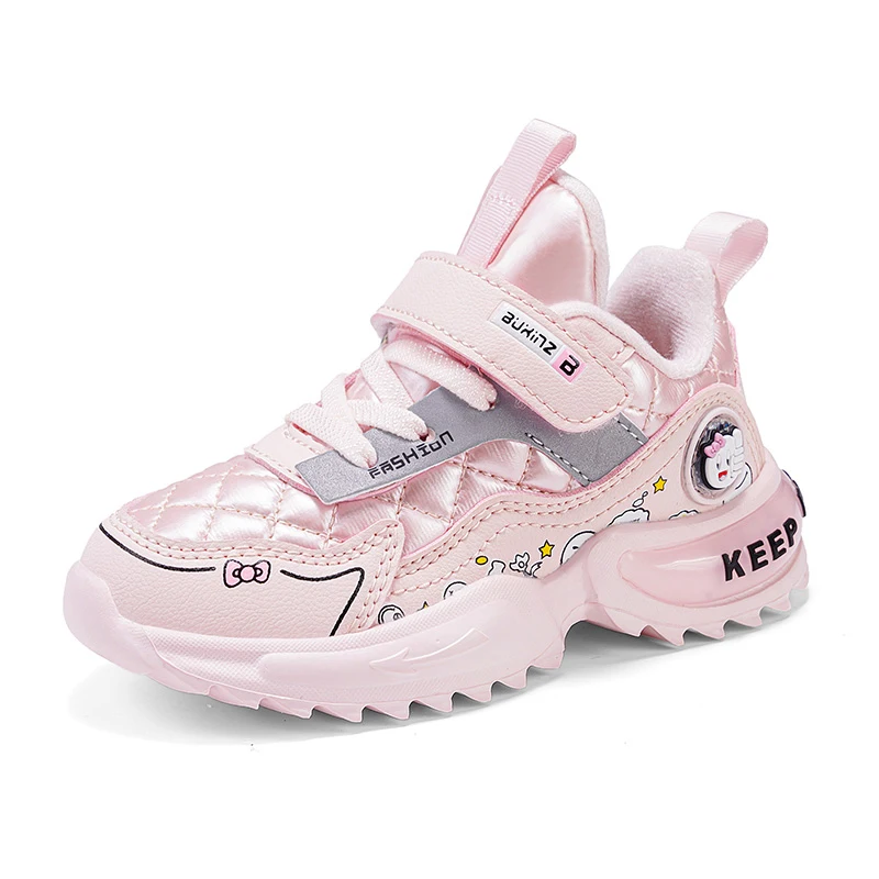Детская повседневная обувь модные милые кроссовки для девочек на мягкой подошве
