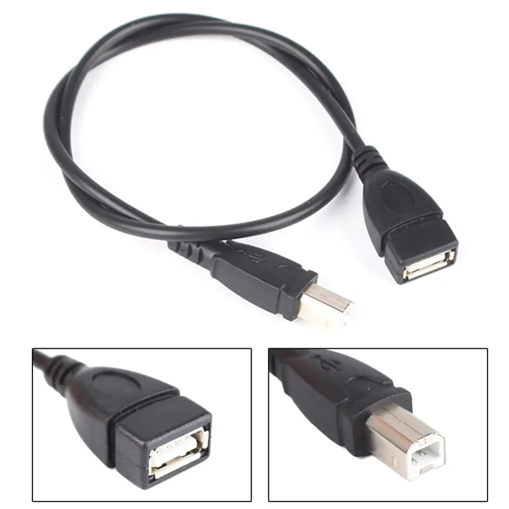 

50cm Printer Extension Adapter Cable High speed 1.5Ft USB 2.0 Type A Female to USB B Male Scanner Printer Cable Hot sale