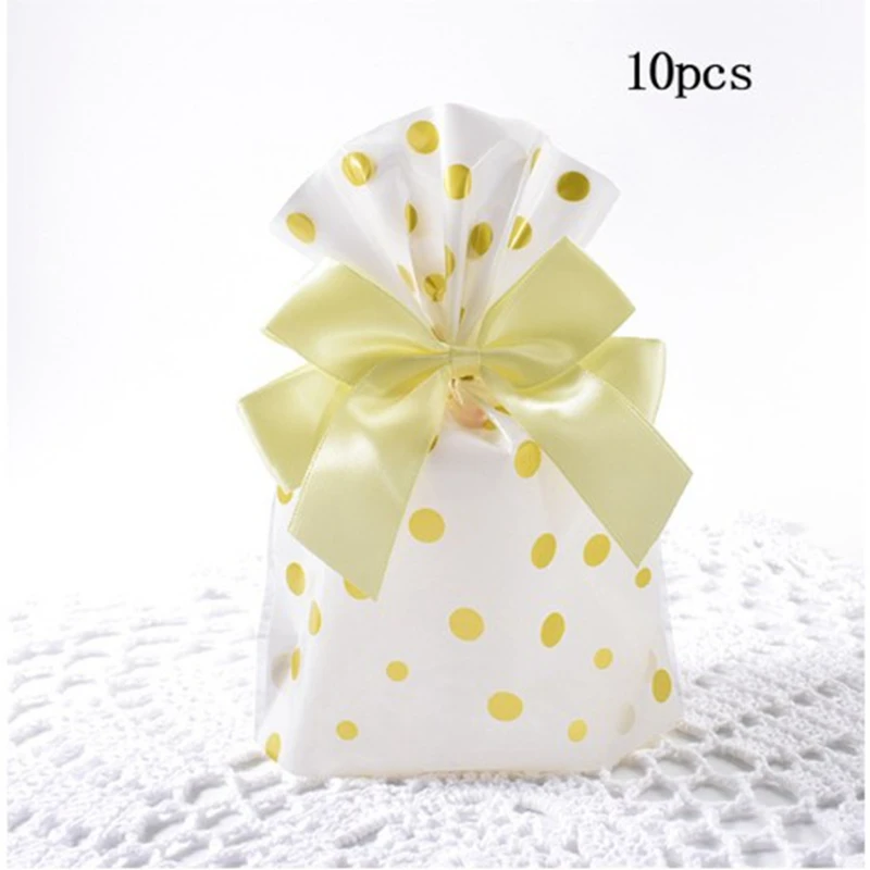 10 шт./партия, 14X20 см, белые золотые точки, сумка для печенья, diy, подарочные пакеты для рождественской вечеринки, конфеты, продукты и сумки для упаковки мыла ручной работы