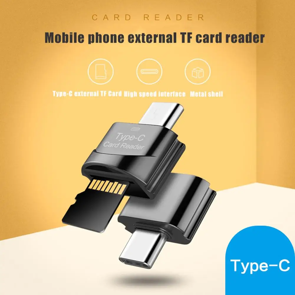 Высокоскоростной кардридер Micro-USB/Type-C кардридер TF Micro-SD OTG телефонный адаптер micro sd кардридер