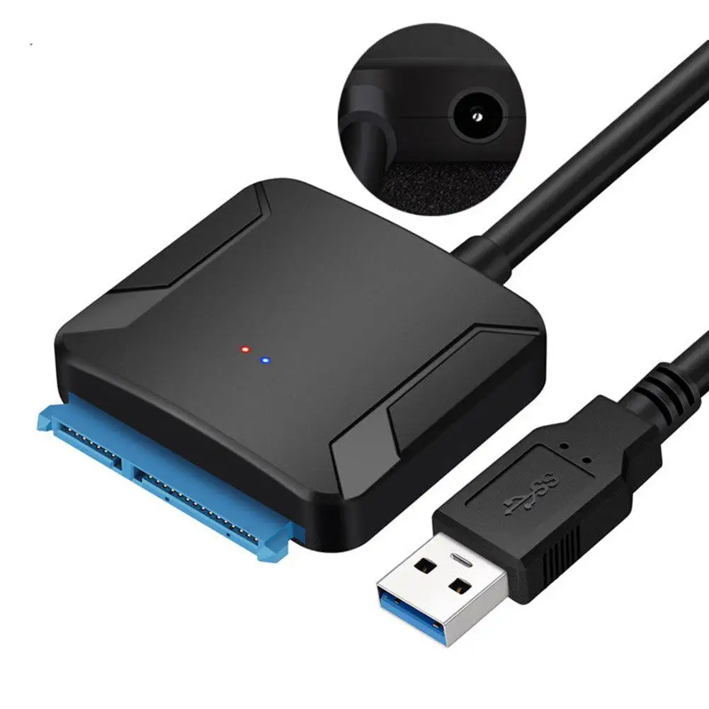 Компьютерный разъем USB 3 0 для Sata адаптер USB3.0 кабель конвертер жесткого диска + 12v 2A