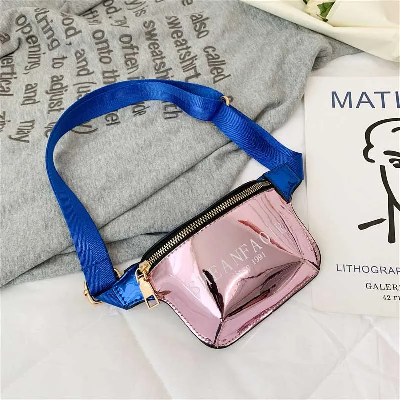 Pink Waist bag Новая детская поясная сумка для детей, Кожаная поясная сумка для девочек, нагрудная сумка, вместительная набедренная сумка, сумки в виде почек и бананов, сумки через плечо - Цвет: Pink Waist bag
