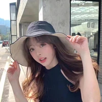reversible fisherman hat womens thin breathable sun protection sun hat korean style spring and summer big brim sun hat