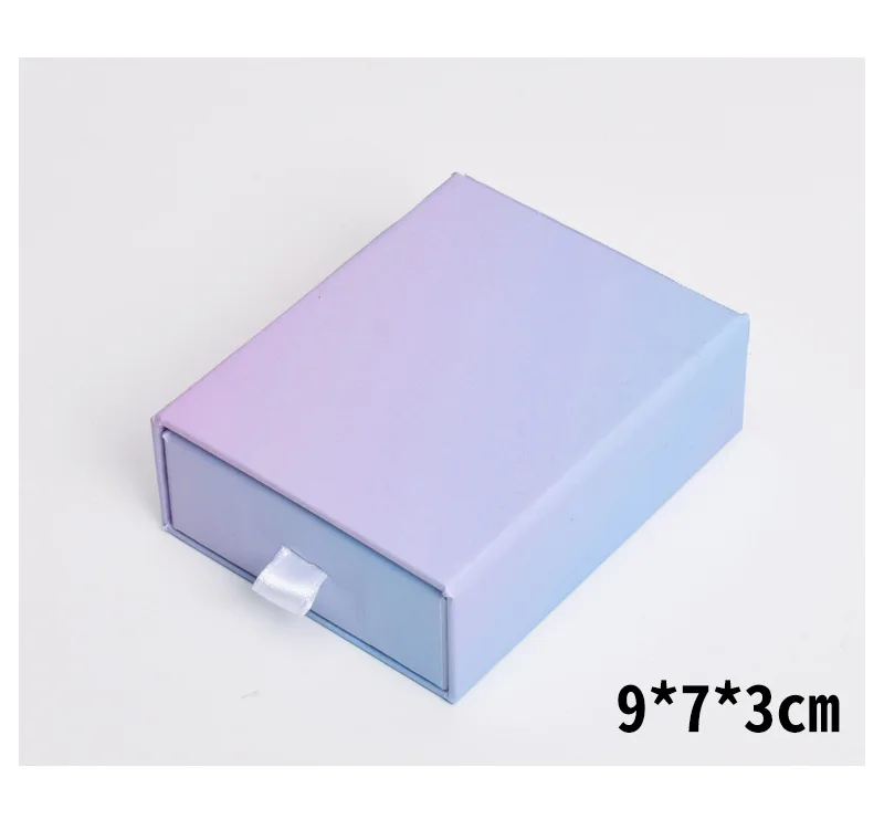 

12pcs Cardboard Drawer Jewelry Set Gift Box Ring Necklace Bracelets Earring Gift Packaging Boxes With Black Sponge