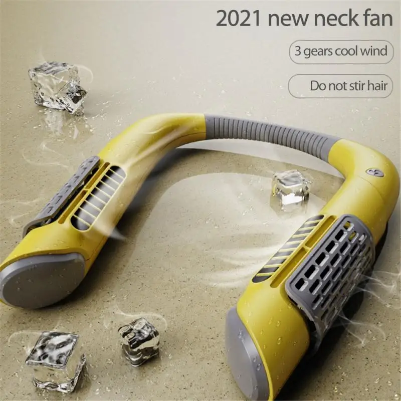 

Беслопастной мини-вентилятор на шею, 4000 мАч, USB Перезаряжаемый вентилятор, бесшумные спортивные вентиляторы для дома, улицы, кемпинга, пешег...