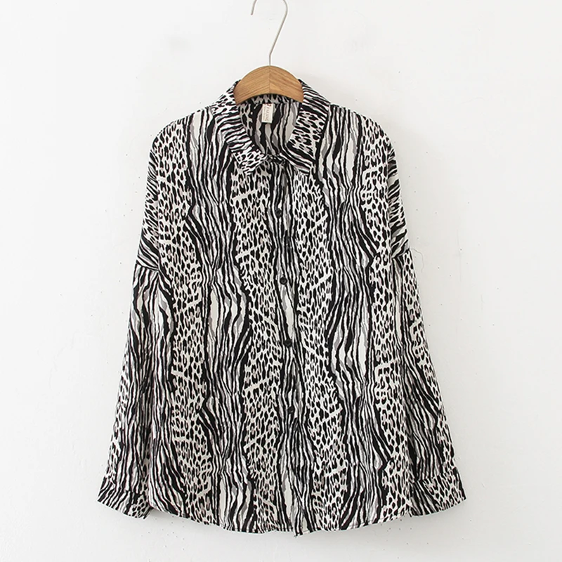 Европейская американская женская шифоновая рубашка с длинным рукавом и