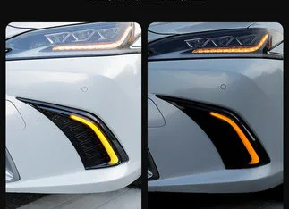

Led Drl Daytime Running Light front Fog Light for Lexus es200 ES260 ES300h with Dynamic Moving Yellow Turn Signal