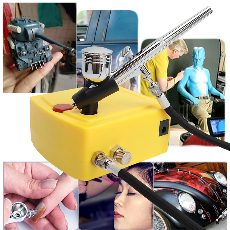 Onnfang Аэрограф Двойного Действия воздушный компрессор комплект распыления для