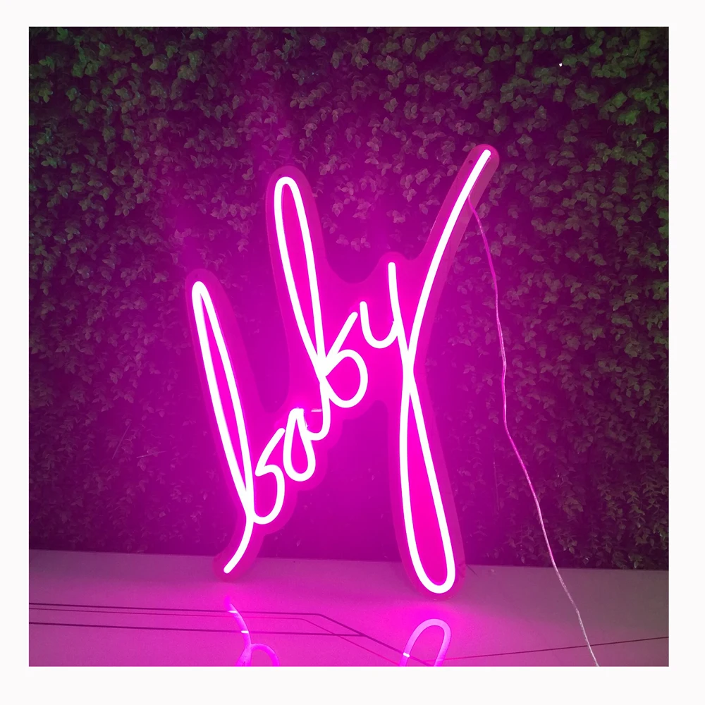 

Custom neon LED light can Personalized custom logo neon sign for wedding oh baby party wall decor