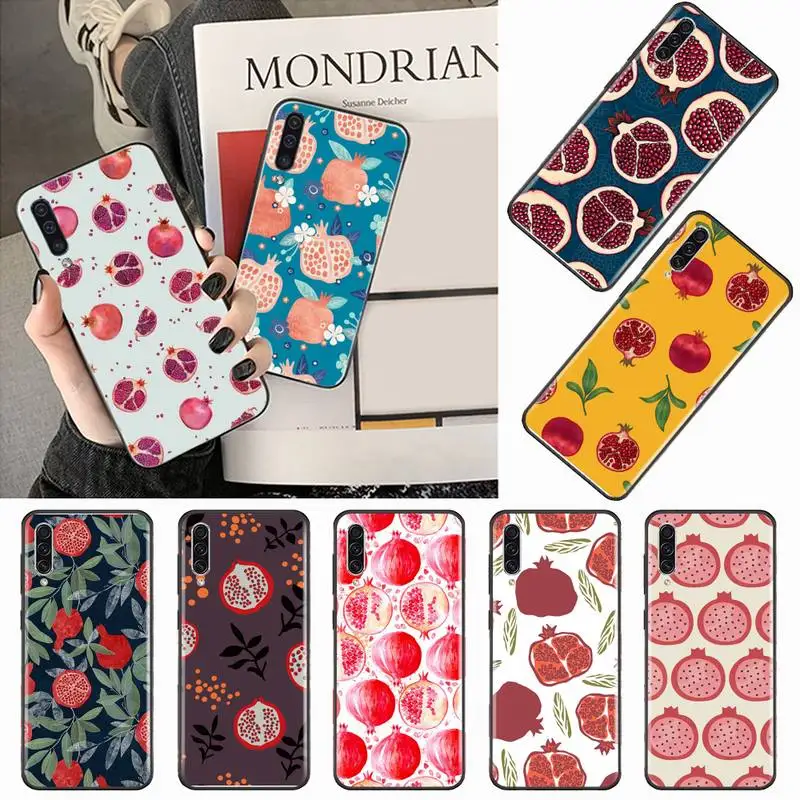 

pomegranate fruit pattern Phone Case For Samsung galaxy A S note 10 7 8 9 20 30 31 40 50 51 70 71 21 s ultra plus