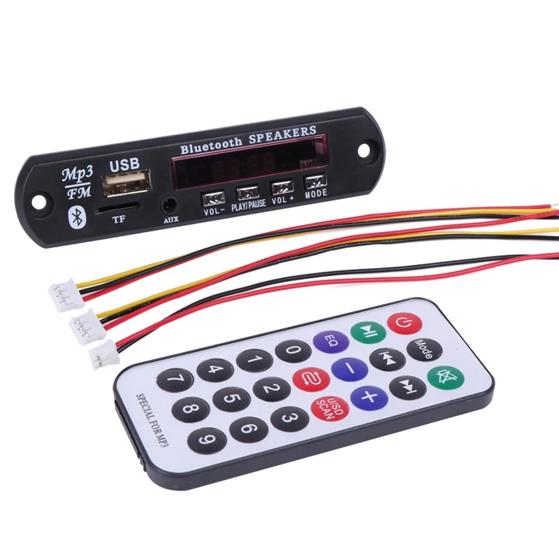 

MP3 WMA WAV Wireless Bluetooth Decoder Board USB AUX 3.5MM With Remote For Car(Bluetooth 5.0)