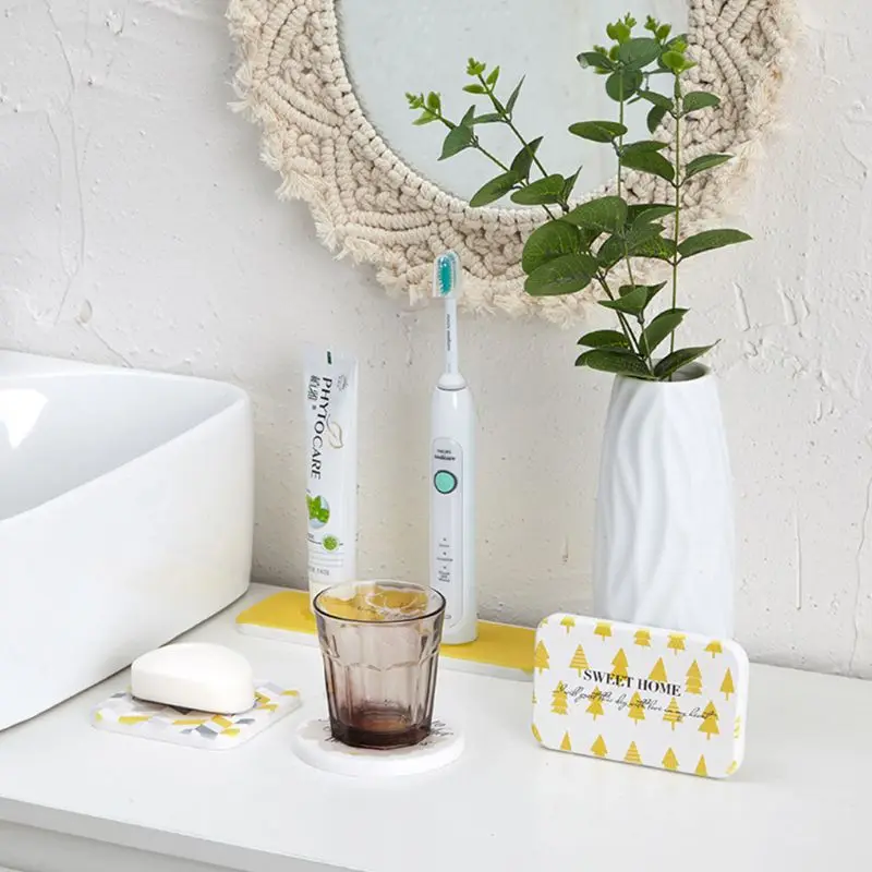 Диатомит чашка мат Coaster водопоглощение Быстросохнущий анти-горячий диатомовый