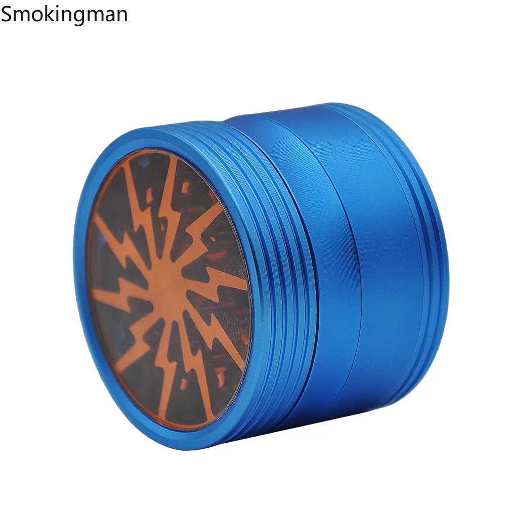 

New style smoke grinder Aluminum alloy four-layer unique appearance Metal smoke grinder 63mm diameter smoke grinder