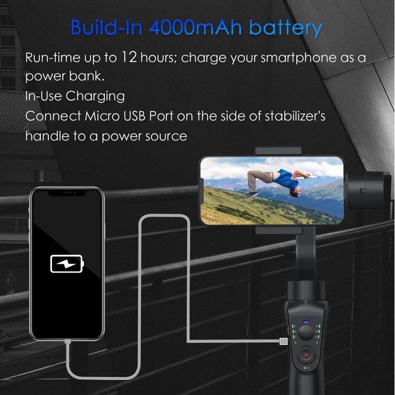 3 осевой ручной шарнирный стабилизатор активная дорожка с фокусировкой и зумом