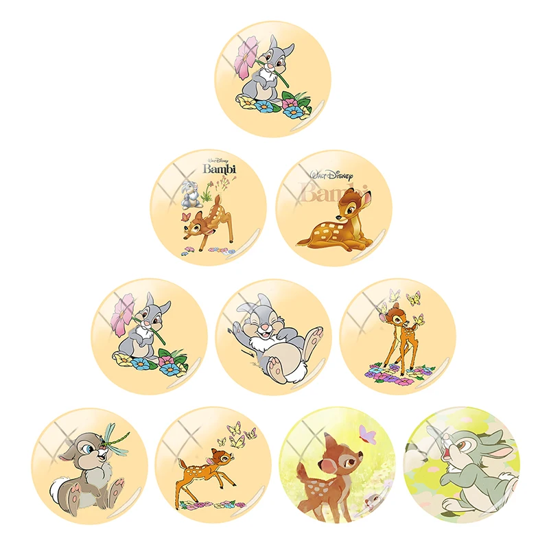 

Disney Fawn Bambi Rabbit 12mm/15mm/16mm/18mm/20mm/25mm Photo Glass Cabochon Dome Flat Back DIY Jewelry Creation