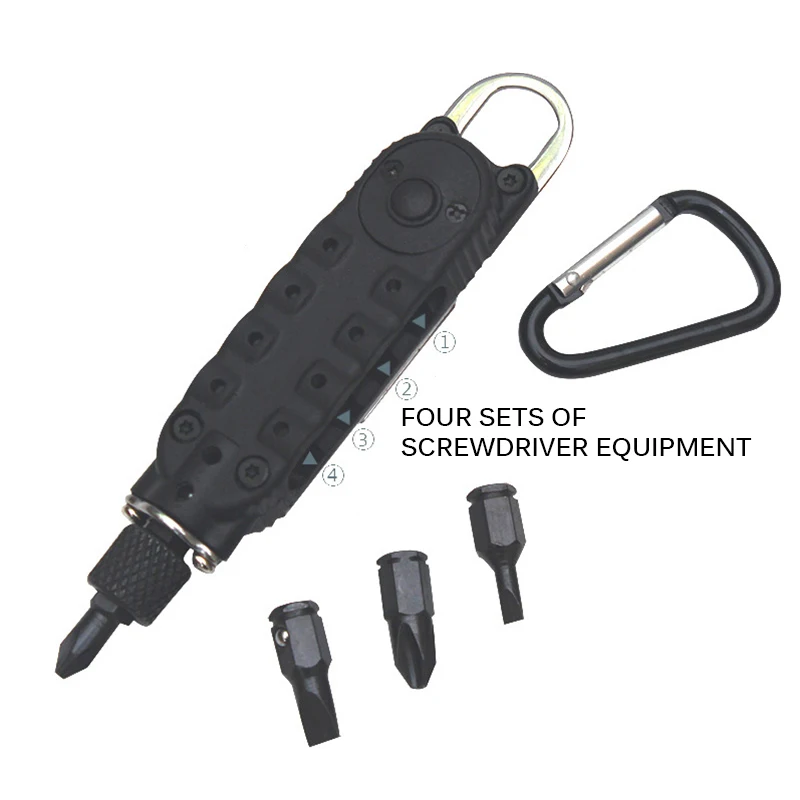 

Screwdriver Mini Tools Portable Pocket Keychain Screwdriver With Slot Hex Screwdriver LED Light Multitool Pocket Outdoor Tools