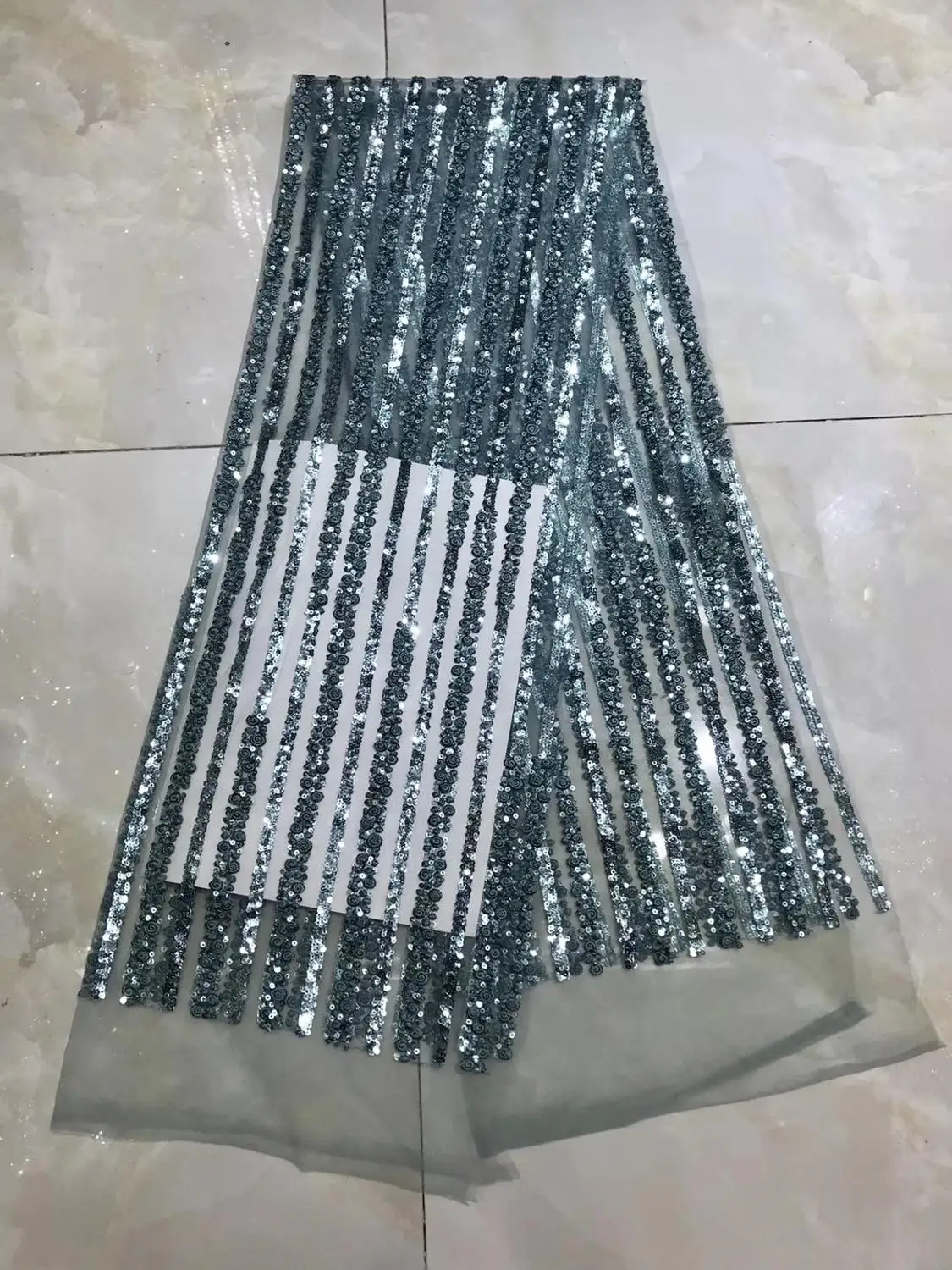 Кружево с блестками 2020 Высококачественная нигерийская кружевная ткань новейшая