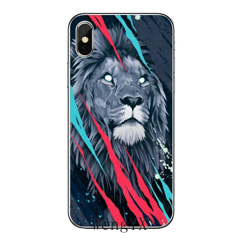 Абстрактное искусство медведь лев тигр для Samsung Galaxy S10 Lite S9 S8 S7 S6 edge Plus S5 S4 Note 9 8 5 4 mini
