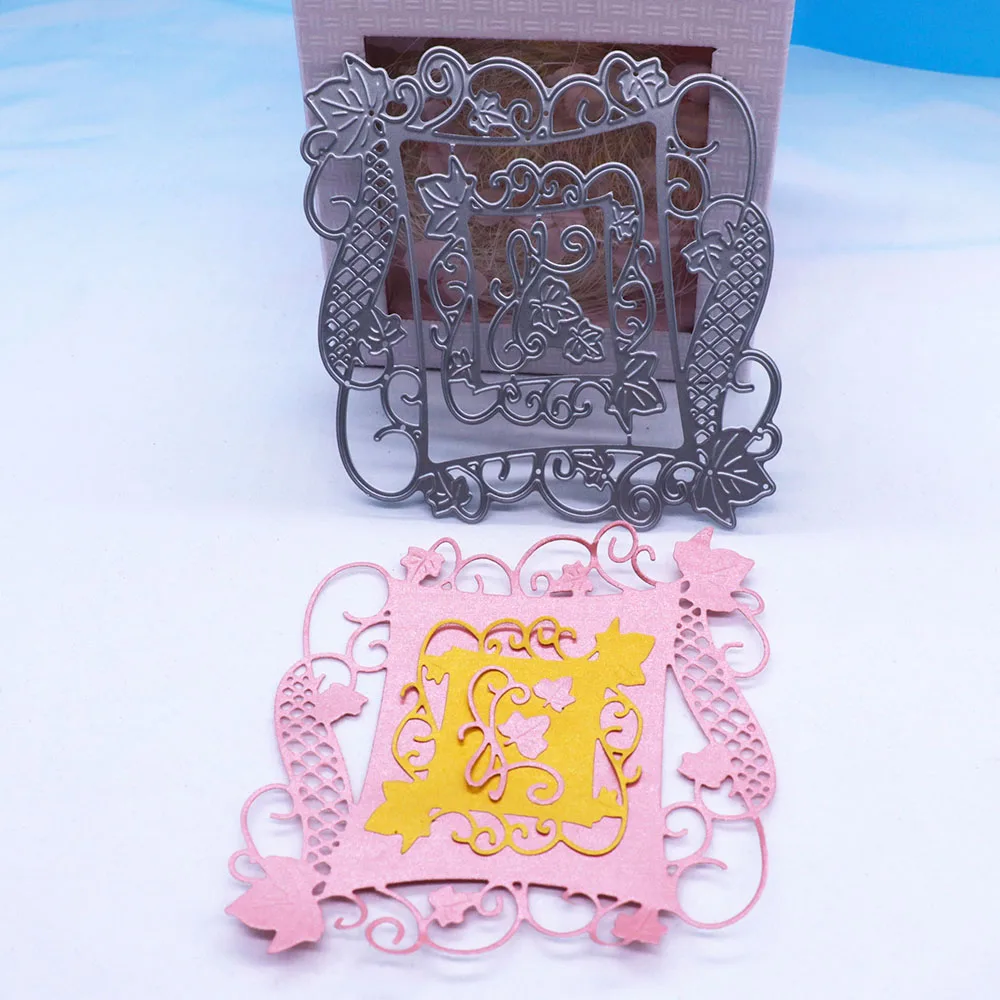 Листья сетка рама металлический Трафаретный вырубной штамп DIY Скрапбукинг